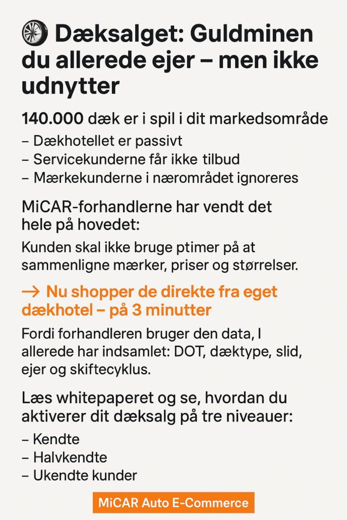 Dæksalget: Guldminen du ikke har aktiveret endnu